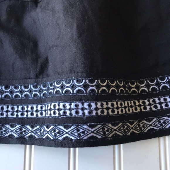 Anthropologie Amit aggarwal black top button back strap linen Olivia - Picture 6 of 13